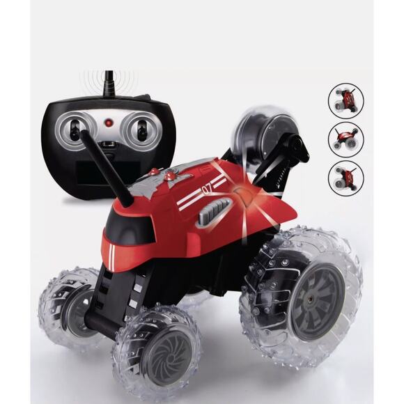 Sharper Image Thunder Tumbler Remote Control 360 Spinning Car, Red - Picture 1 of 7